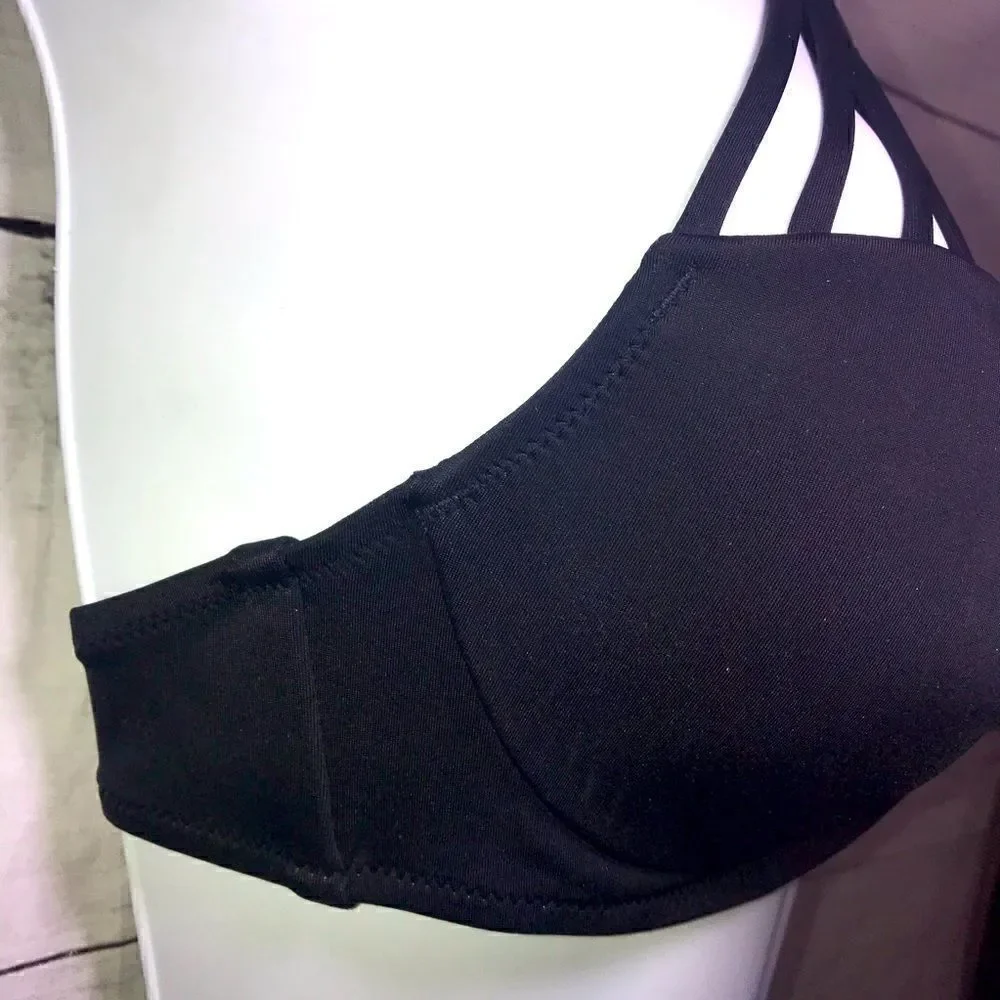 NEW Shade & Shore Macrame High Neck Bikini Top 34B